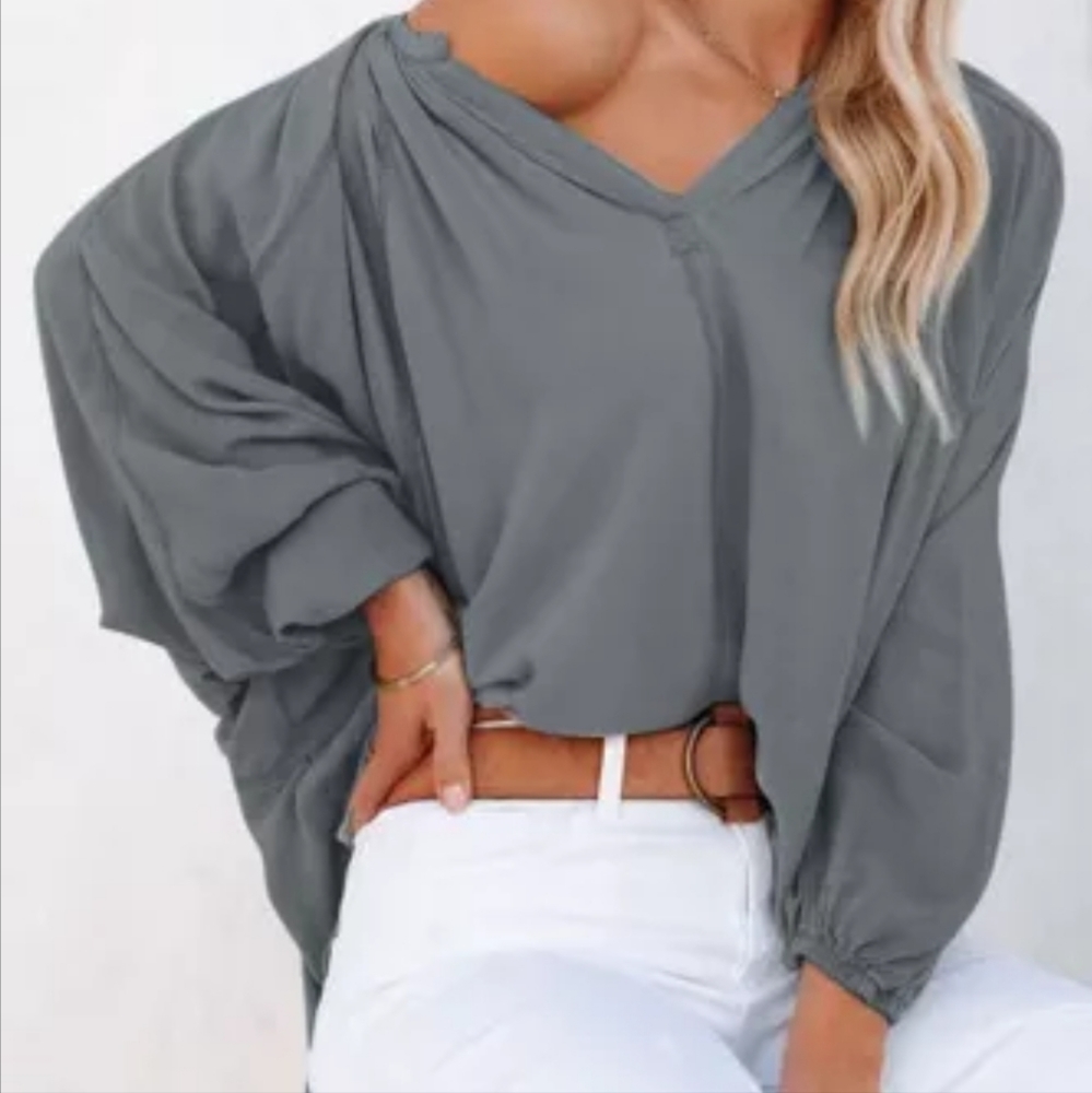 1 2x left New splitneck dolman top - Picture 3 of 9